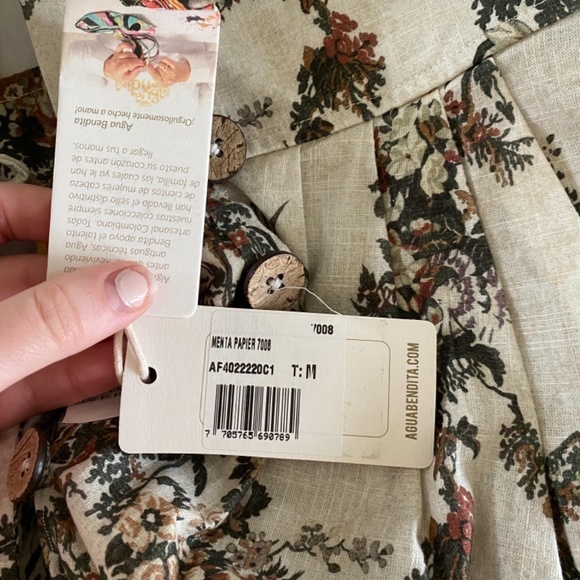 NWT Agua Bendita Menta Papier Sundress with Bow Back - Picture 6 of 8